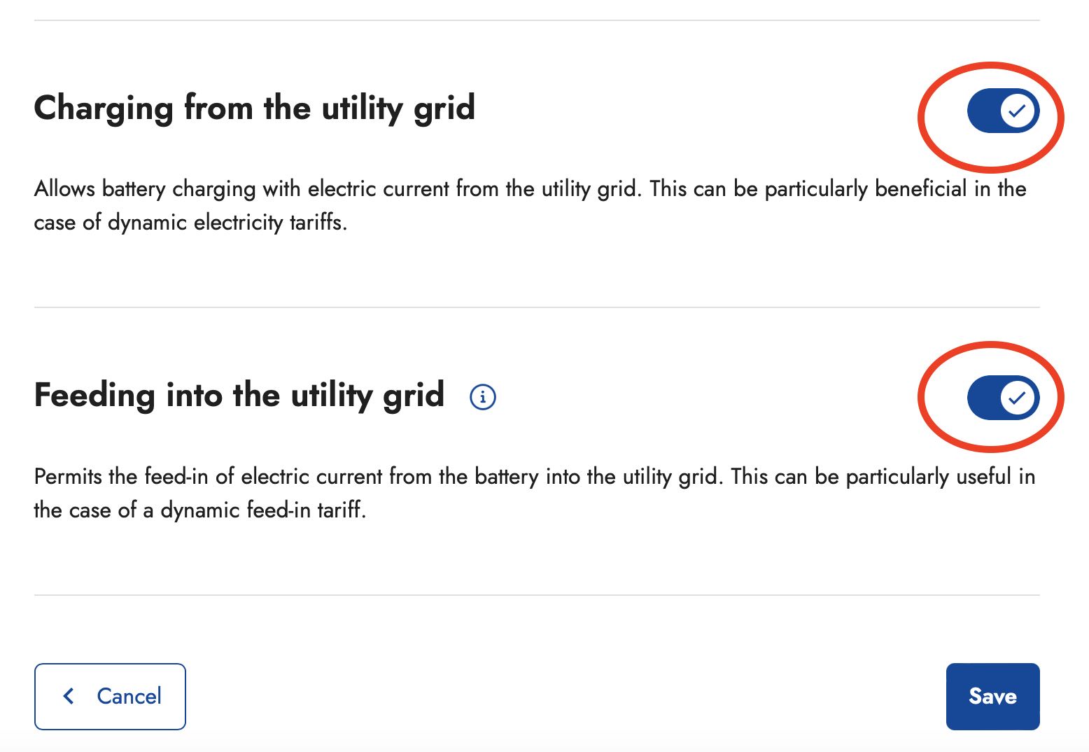 configure feed back