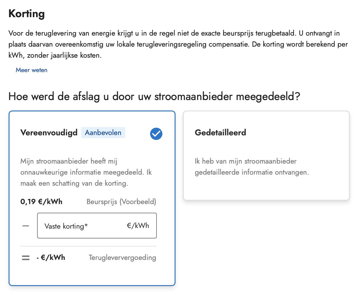 Discount dynamic feed-in